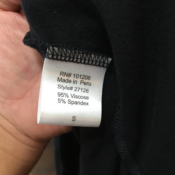 Soft Surroundings Timely Boatneck black jersey tunic shirt Size Small - Picture 5 of 9